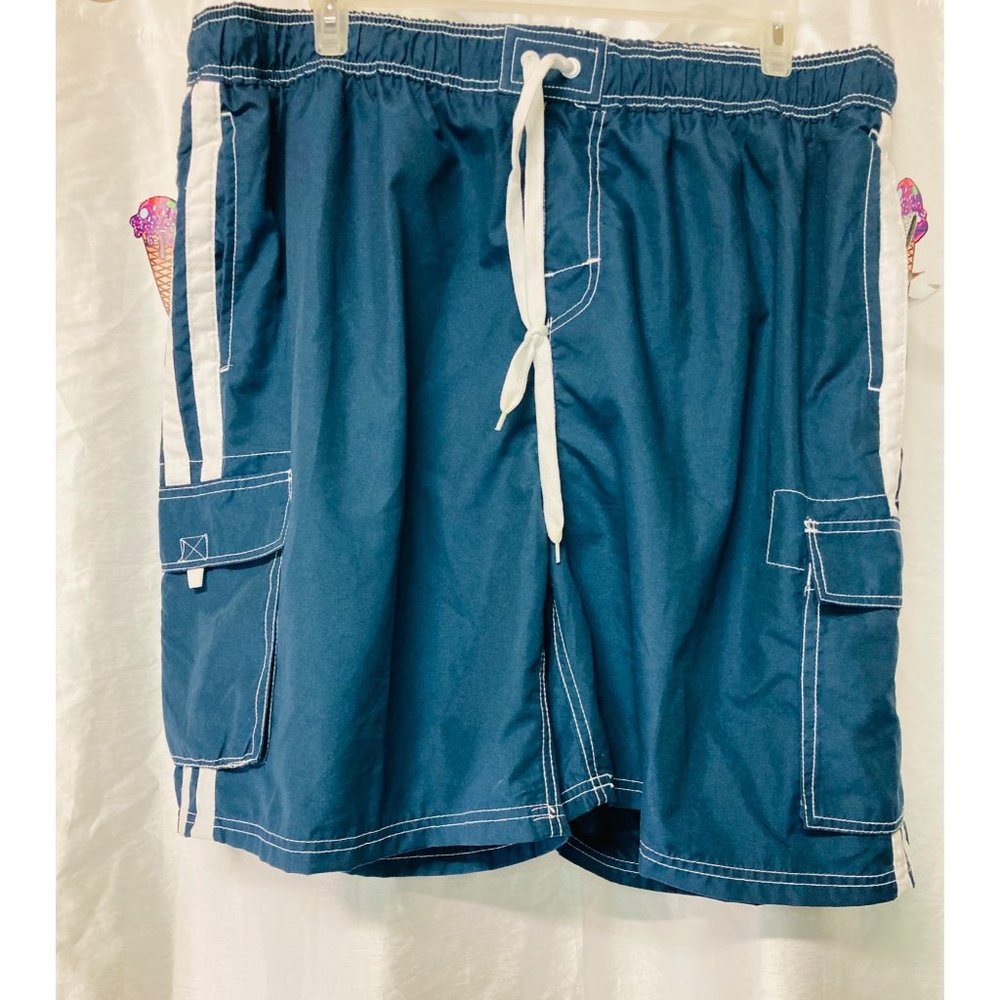 Kanu Surf Men's Barracuda Extended Size Trunk Navy 3X